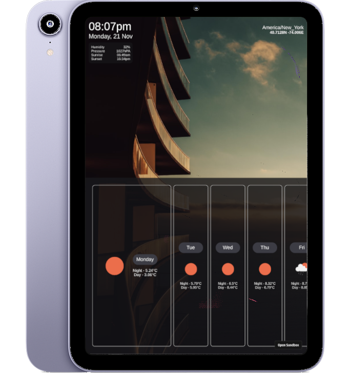 iPad App Mock